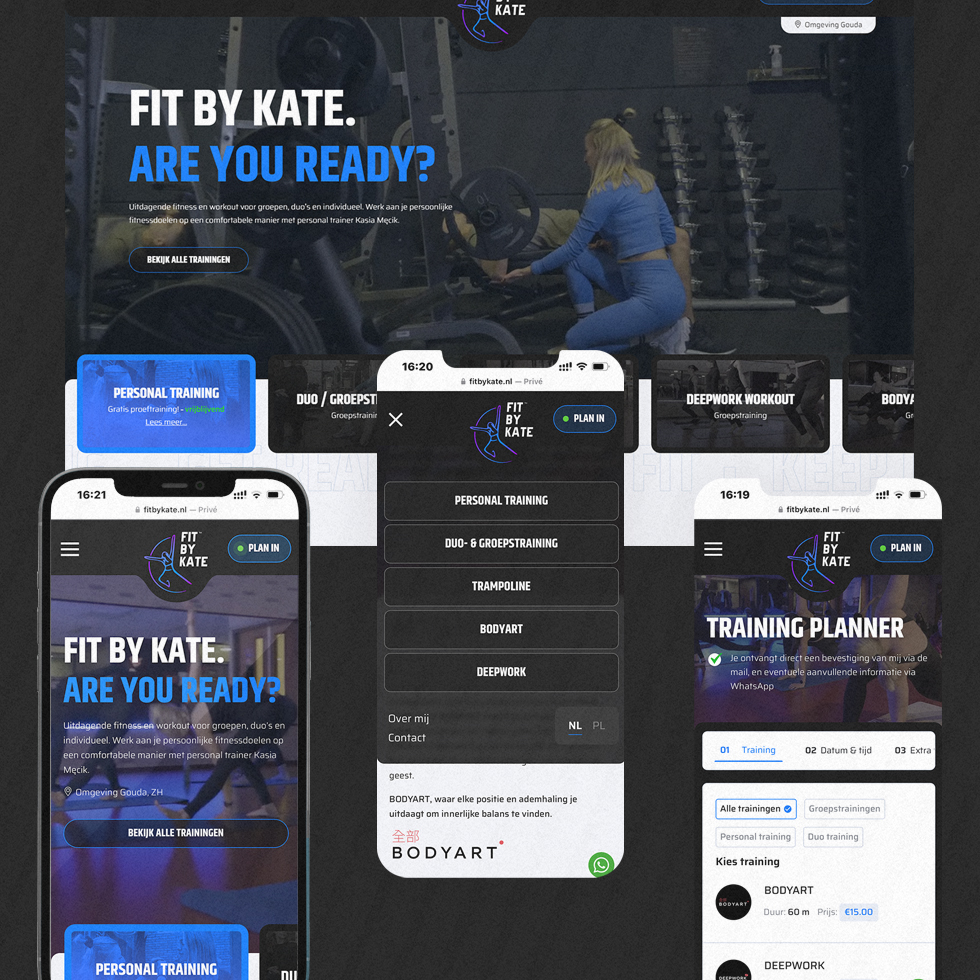 Fitbykate.nl strona internetowa silownia